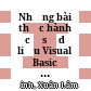 Những bài thực hành cơ sở dữ liệu Visual Basic 6.0 nâng cao