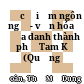Đặc điểm ngôn ngữ - văn hóa địa danh thành phố Tam Kỳ (Quảng Nam)