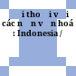 Đối thoại với các nền văn hoá : Indonesia /