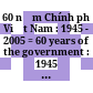 60 năm Chính phủ Việt Nam : 1945 - 2005 = 60 years of the government : 1945 - 2005.