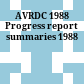 AVRDC 1988 Progress report summaries 1988