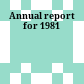 Annual report for 1981