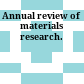 Annual review of materials research.