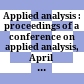 Applied analysis : proceedings of a conference on applied analysis, April 19-21, 1996, Baton Rouge, Louisiana /