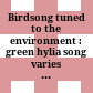 Birdsong tuned to the environment : green hylia song varies with elevation, tree cover, and noise /