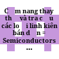 Cẩm nang thay thế và tra cứu các loại linh kiên bán dẫn = Semiconductors Master Relacement Guide.
