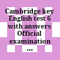 Cambridge key English test 6 with answers Official examination papers from University of Cambridge ESOL Examinations