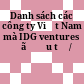 Danh sách các công ty Việt Nam mà IDG ventures đã đầu tư /