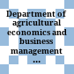 Department of agricultural economics and business management 1988 handbook
