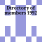 Directory of members 1992