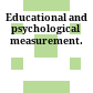 Educational and psychological measurement.
