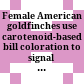 Female American goldfinches use carotenoid-based bill coloration to signal status /