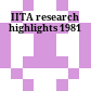IITA research highlights 1981