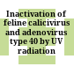 Inactivation of feline calicivirus and adenovirus type 40 by UV radiation /