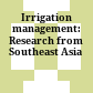 Irrigation management: Research from Southeast Asia