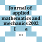 Journal of applied mathematics and mechanics 2002 [Đĩa CD-ROM] /