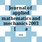 Journal of applied mathematics and mechanics 2003 [Đĩa CD-ROM] /