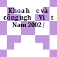 Khoa học và công nghệ Việt Nam 2002 /