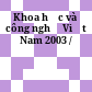 Khoa học và công nghệ Việt Nam 2003 /
