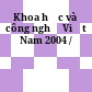 Khoa học và công nghệ Việt Nam 2004 /