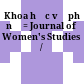 Khoa học về phụ nữ = Journal of Women's Studies /