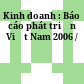 Kinh doanh : Báo cáo phát triển Việt Nam 2006 /