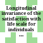 Longitudinal invariance of the satisfaction with life scale for individuals with schizophrenia /