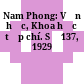 Nam Phong: Văn học, Khoa học tạp chí. Số 137, 1929
