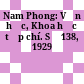 Nam Phong: Văn học, Khoa học tạp chí. Số 138, 1929