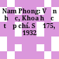 Nam Phong: Văn học, Khoa học tạp chí. Số 175, 1932