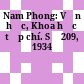 Nam Phong: Văn học, Khoa học tạp chí. Số 209, 1934