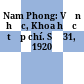 Nam Phong: Văn học, Khoa học tạp chí. Số 31, 1920