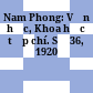 Nam Phong: Văn học, Khoa học tạp chí. Số 36, 1920