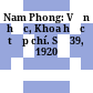 Nam Phong: Văn học, Khoa học tạp chí. Số 39, 1920