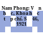 Nam Phong: Văn học, Khoa học tạp chí. Số 46, 1921
