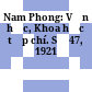 Nam Phong: Văn học, Khoa học tạp chí. Số 47, 1921
