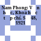Nam Phong: Văn học, Khoa học tạp chí. Số 48, 1921