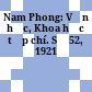Nam Phong: Văn học, Khoa học tạp chí. Số 52, 1921