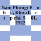 Nam Phong: Văn học, Khoa học tạp chí. Số 61, 1922