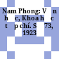 Nam Phong: Văn học, Khoa học tạp chí. Số 73, 1923