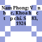Nam Phong: Văn học, Khoa học tạp chí. Số 83, 1924