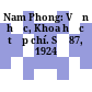 Nam Phong: Văn học, Khoa học tạp chí. Số 87, 1924