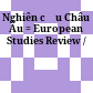 Nghiên cứu Châu Âu = European Studies Review /