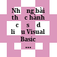 Những bài thực hành cơ sở dữ liệu Visual Basic 6.0 căn bản