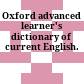 Oxford advanced learner's dictionary of current English.