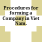 Procedures for forming a Company in Viet Nam.
