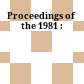 Proceedings of the 1981 :
