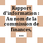Rapport d'information : Au nom de la commission de finances, de l'économie générale et du plan : No 3030 /