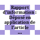 Rapport d'information : Déposé en application de l'article 145 du règlement par la commission de affaires étrangères : No 2187 /