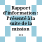 Rapport d'information : Présenté à la suite de la mission effectuée au Sénégal en mars 1995 par une délégation du /